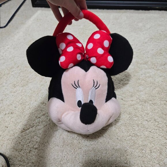 Disney Minnie Mouse Head Plush Mini Coin Handbag - Picture 1 of 6